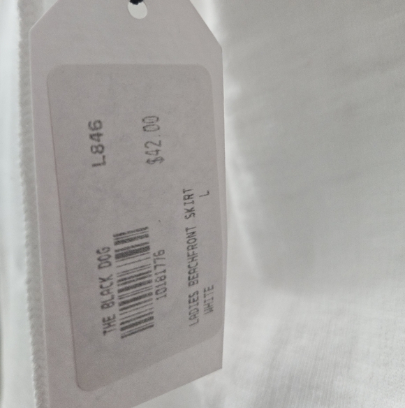 The Black Dog White Terry Skirt. Size L - Picture 4 of 5